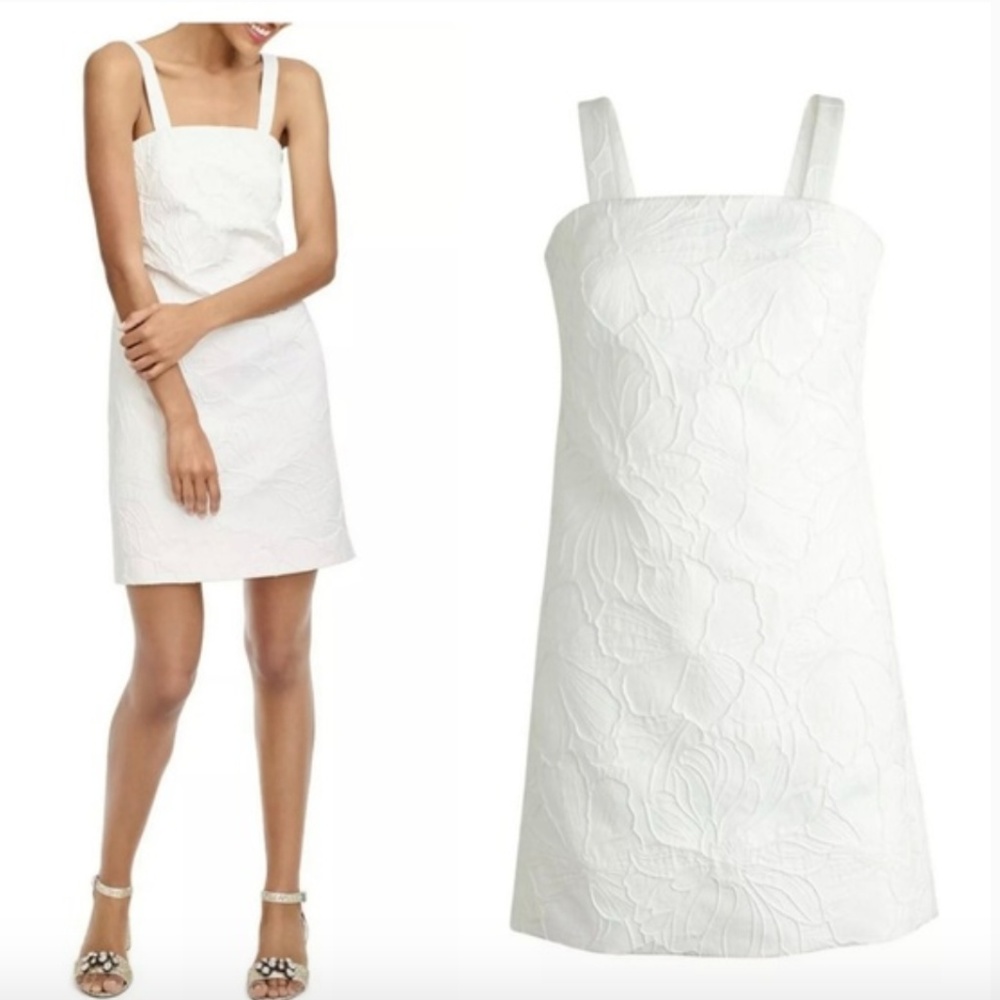 J. Crew Convertible-strap dress in embossed floral